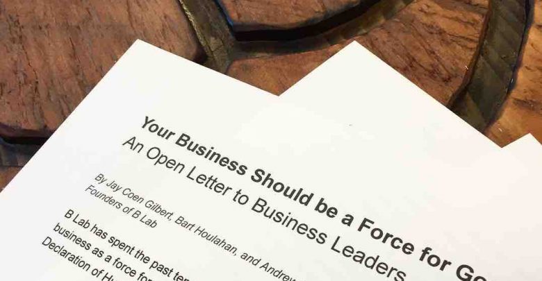 letter B corporation certification benefits business for good